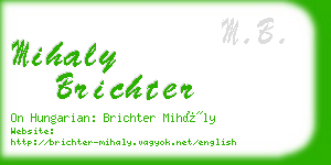 mihaly brichter business card